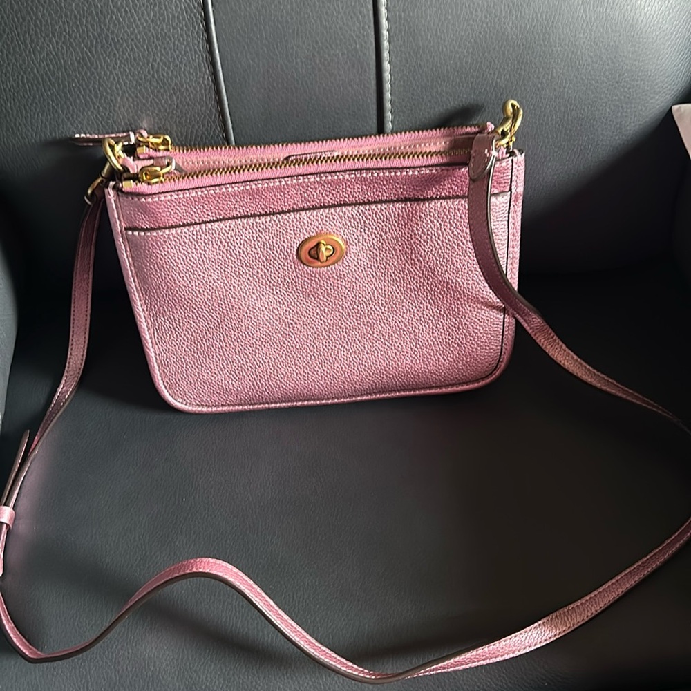 NWIT Pink Coach small crossbody handbag. Original price $288.,